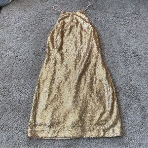 Gold Sequence Anna Grace Dress